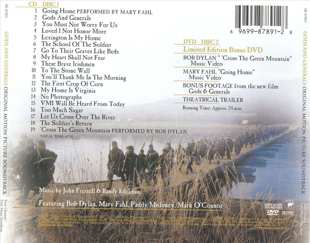 Gods and Generals [Original Motion Picture Soundtrack] cover art