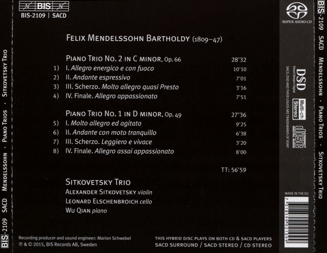 Mendelssohn: The Piano Trios cover art