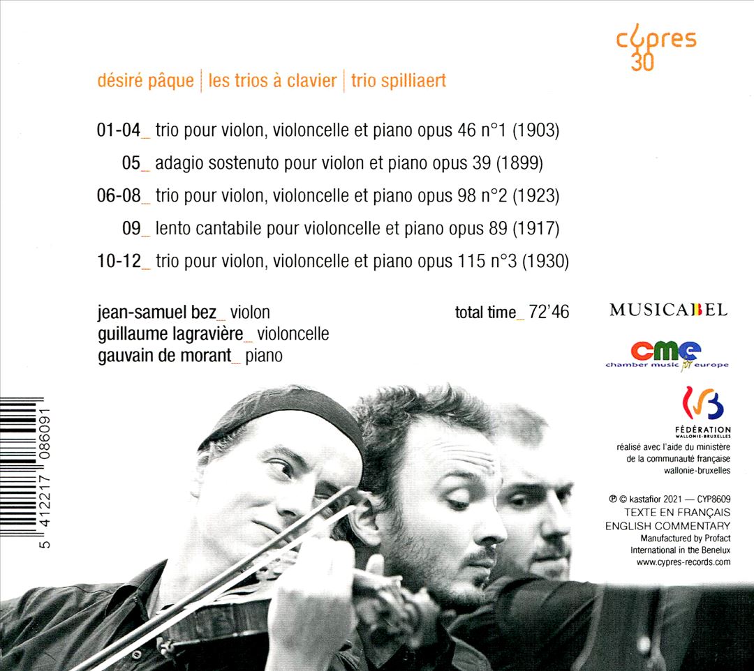 Désiré Pâque: Les trios à clavier cover art