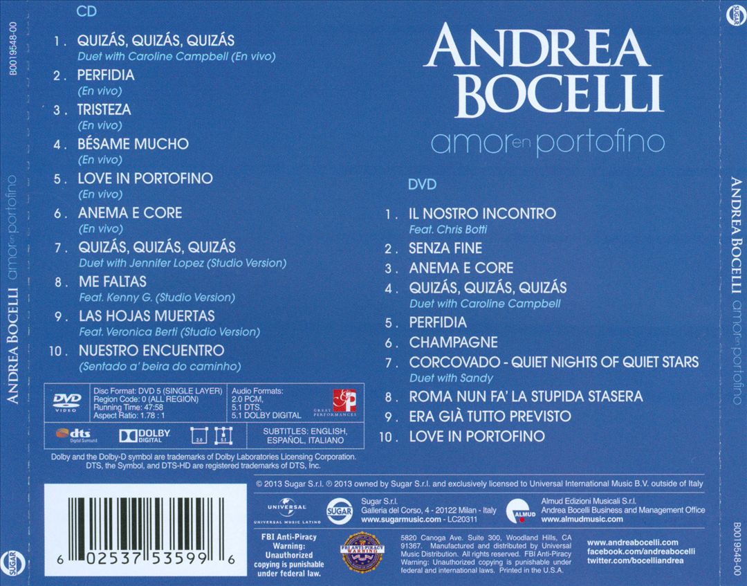 Amor en Portofino [CD/DVD] cover art