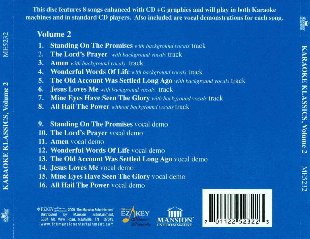 Ultimate EZ Key Klassic Karaoke, Vol. 2 cover art