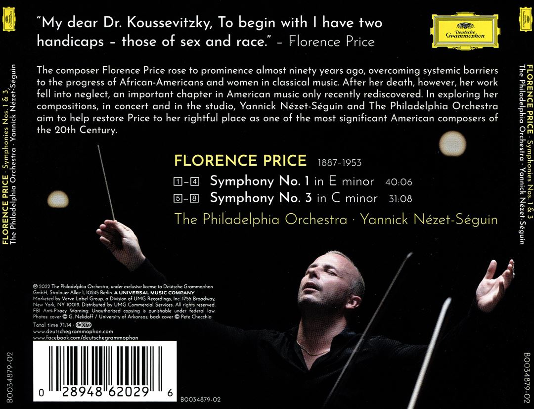 Florence Price: Symphonies Nos. 1 & 3 cover art