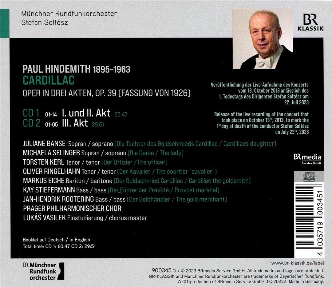 Hindemith: Cardillac cover art