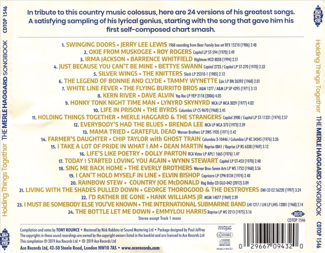 Holding Things Together: The Merle Haggard Songbook cover art