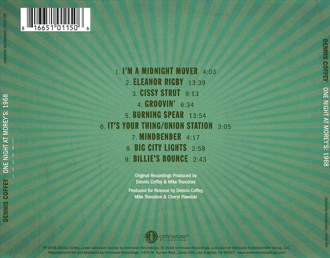 One Night at Morey’s: 1968 [Live] cover art