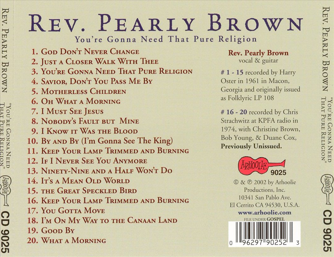 You're Gonna Need That Pure Religion cover art