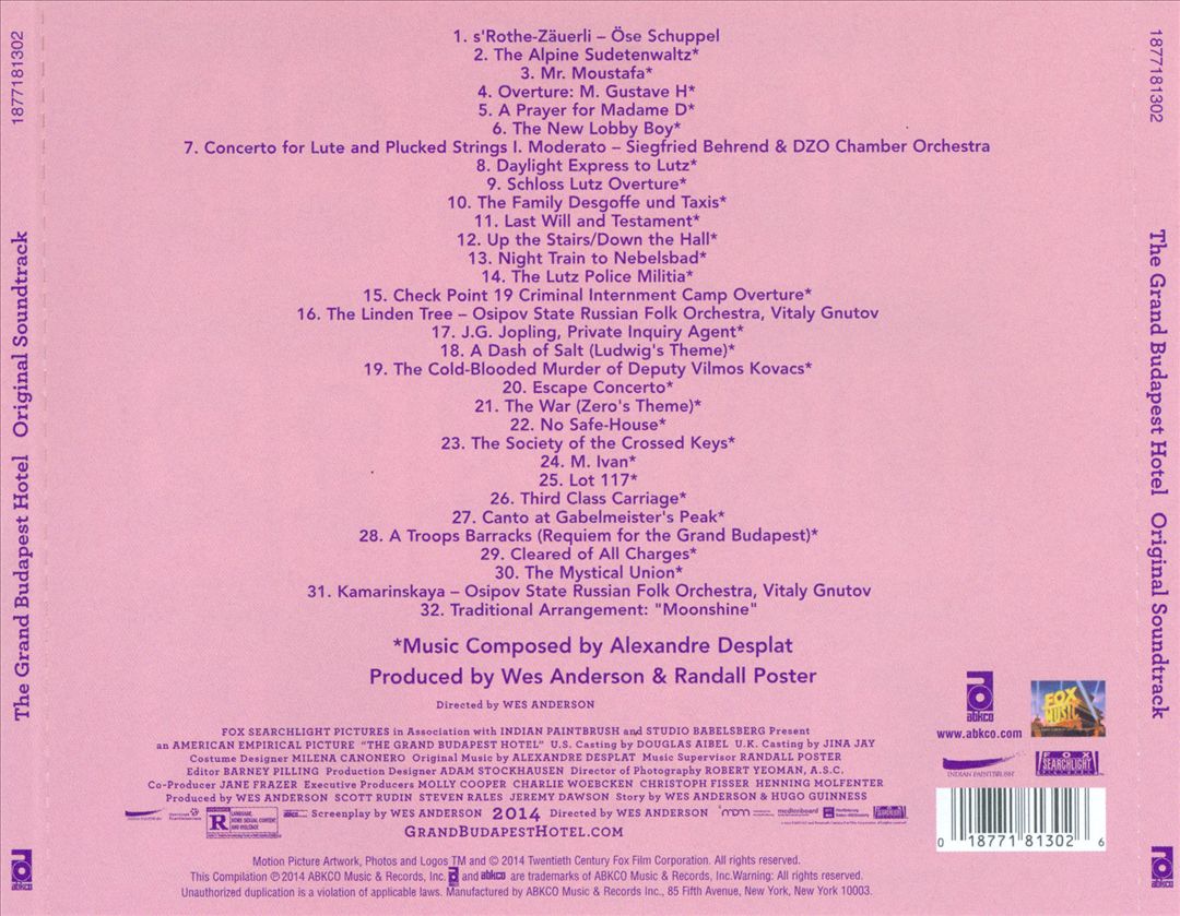 Grand Budapest Hotel [Original Motion Picture Soundtrack] cover art