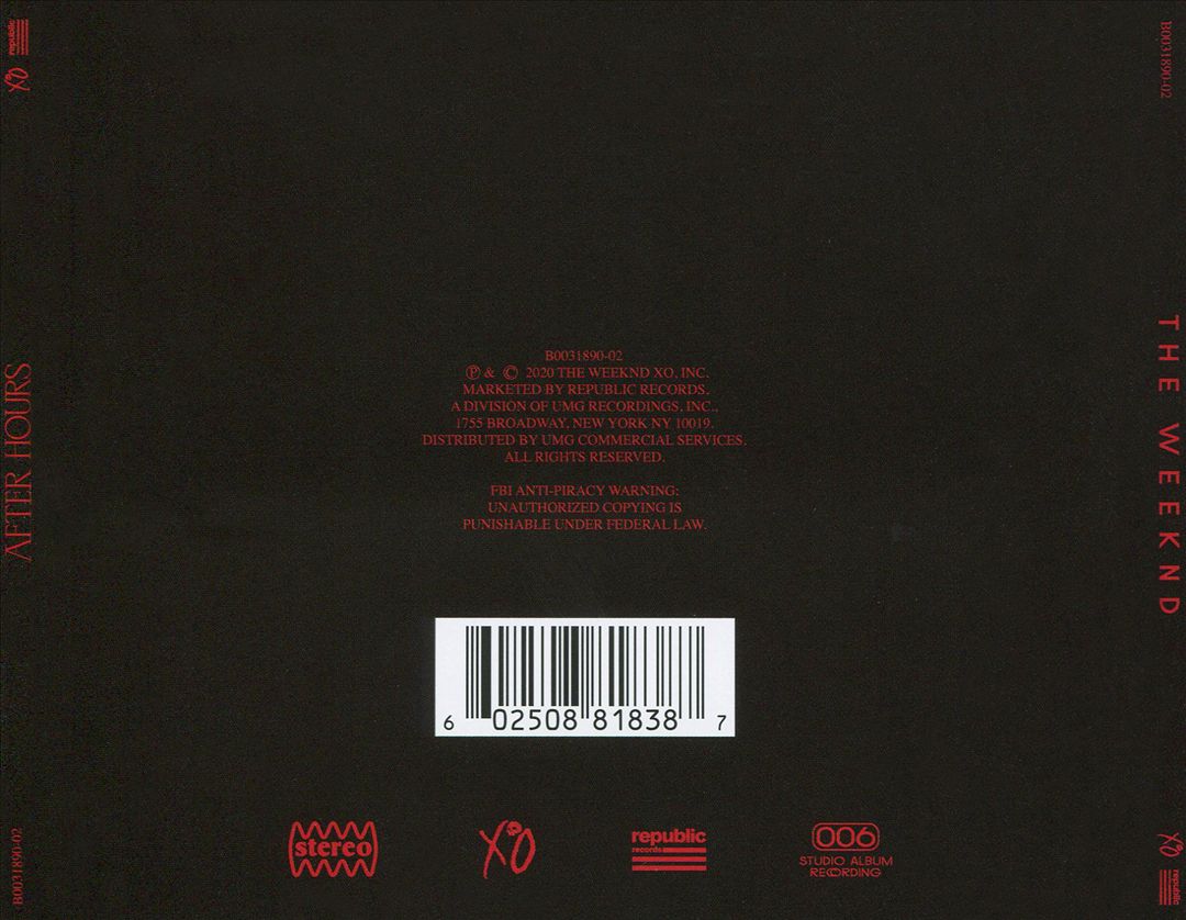 After Hours cover art