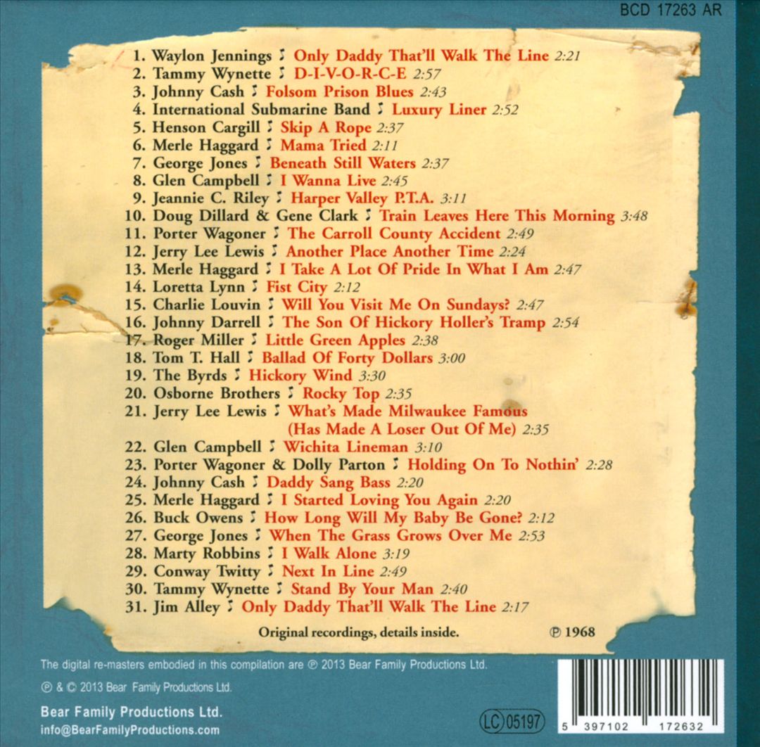 Dim Lights, Thick Smoke and Hillbilly Music: 1968 cover art