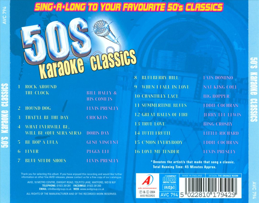 50's Karaoke Classics cover art