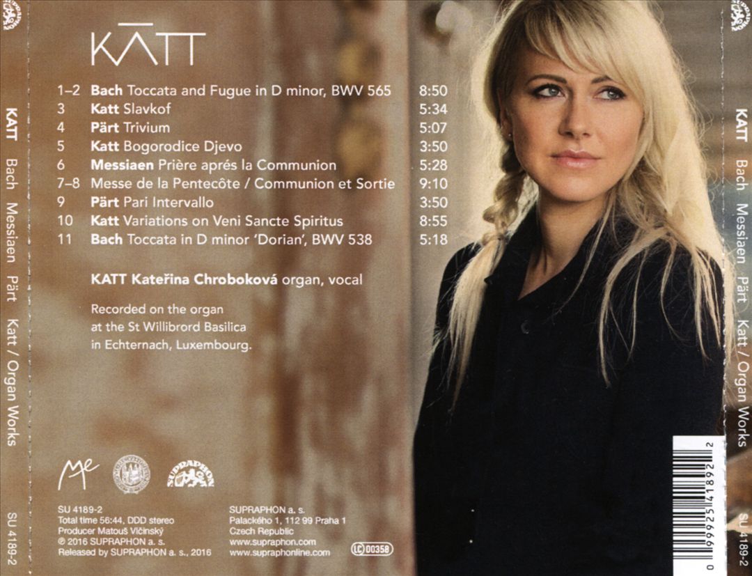 Bach, Messiaen, Pärt, Katt: Organ Works cover art