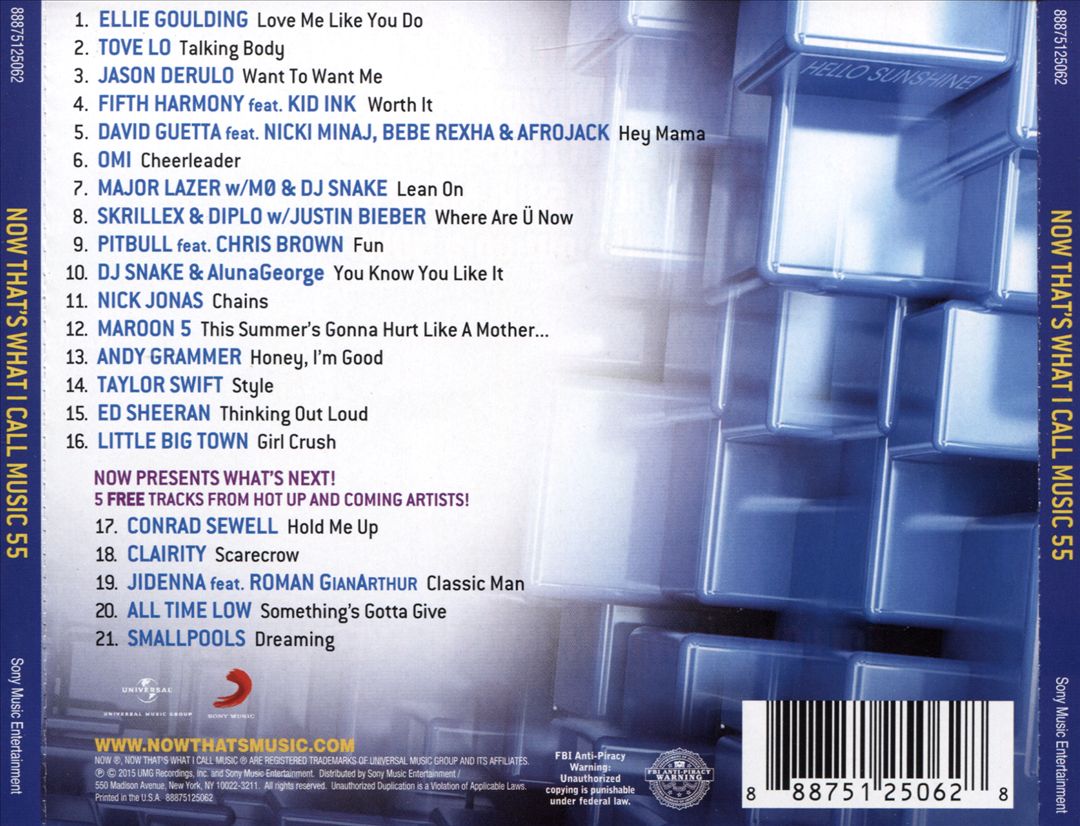 Now That's What I Call Music! 55 cover art