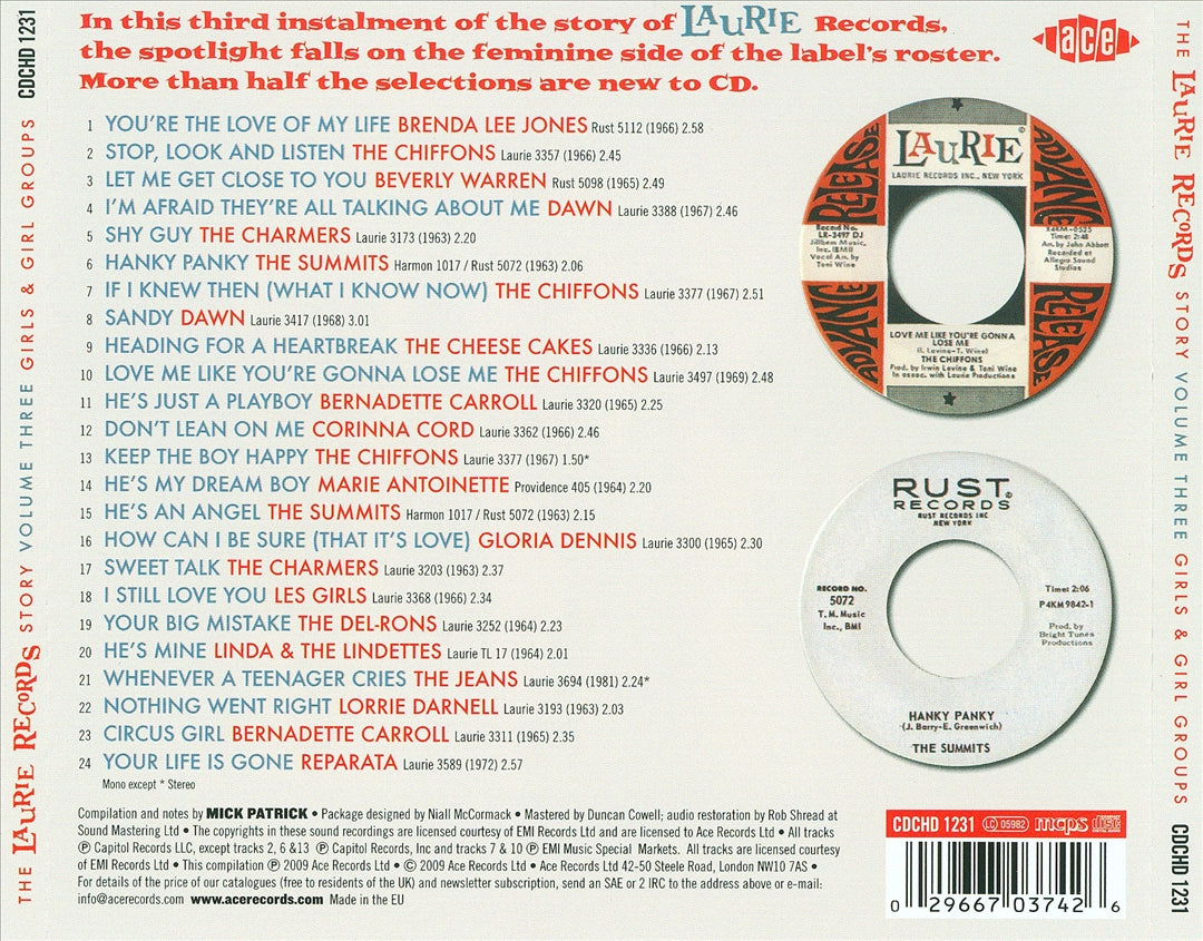 Laurie Records Story, Vol. 3: Girls and Girls Groups cover art