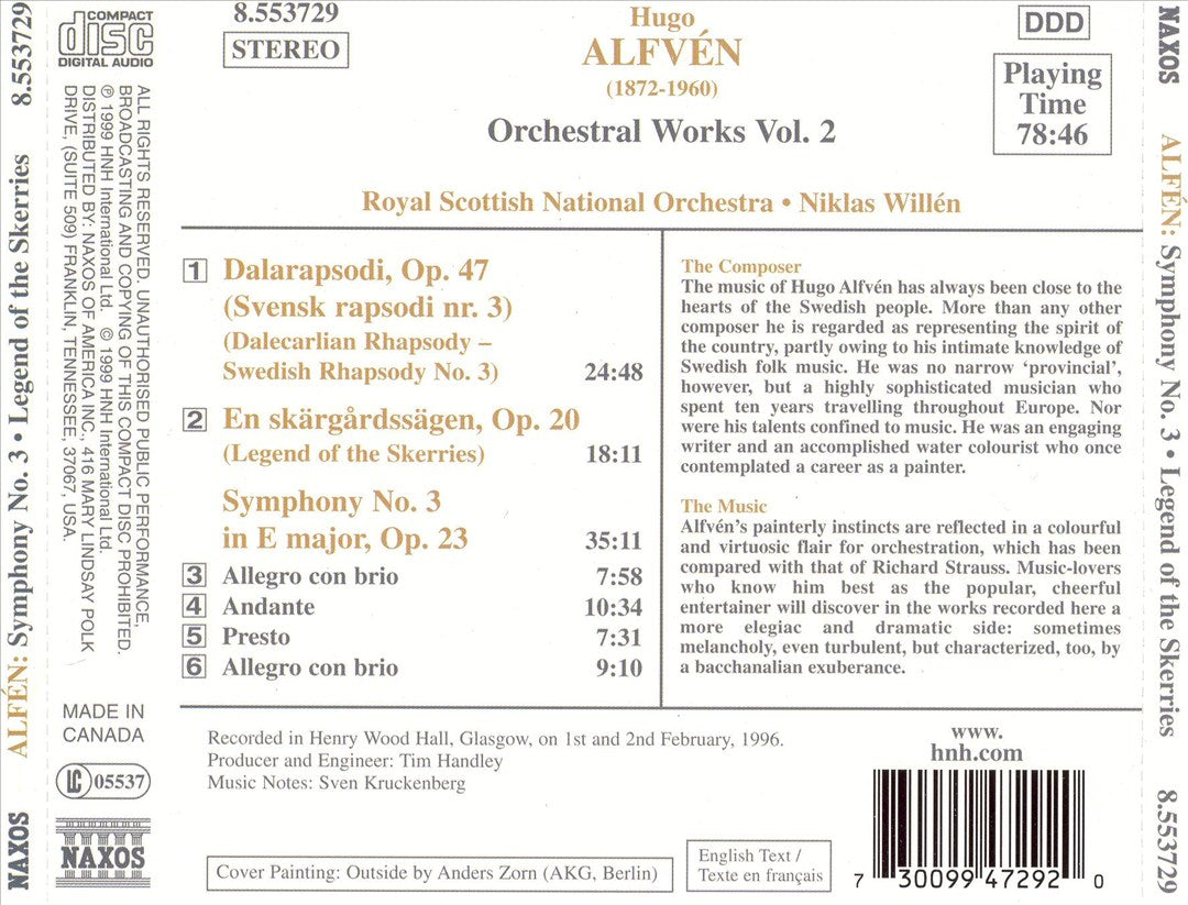 Alfvén: Symphony No. 3 cover art