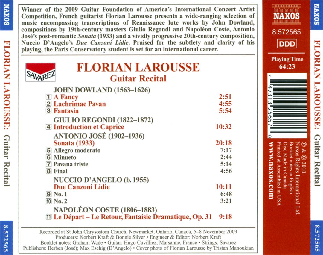 Florian Larousse: Guitar Recital cover art