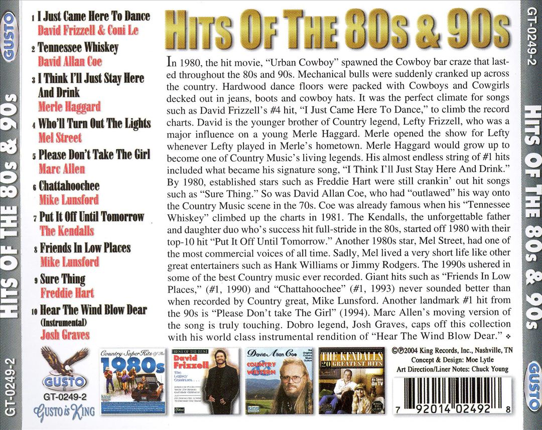 Hits of the 80's & 90's cover art