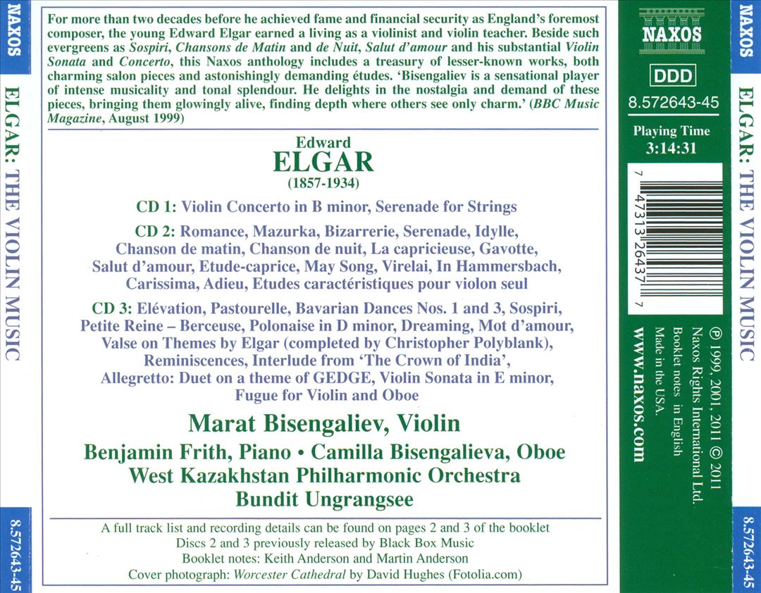 Elgar: The Violin Music cover art