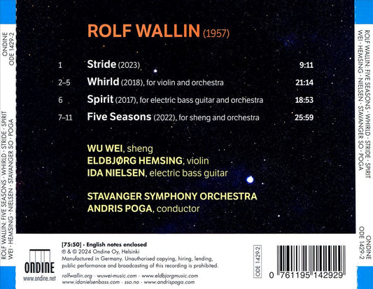 Rolf Wallin: Five Seasons; Whirld; Stride; Spirit cover art