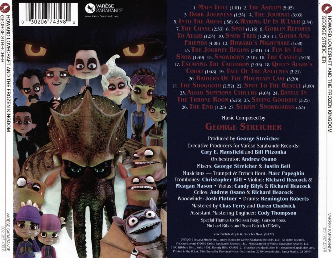 Howard Lovecraft & the Frozen Kingdom [Original Motion Picture Soundtrack] cover art