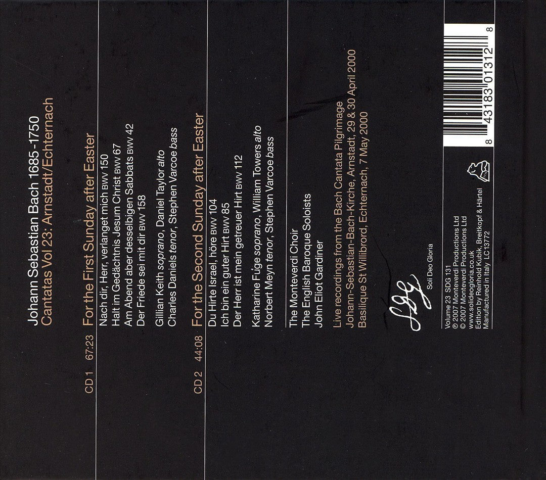 Bach Cantatas, Vol. 23: Arnstadt/Echternach cover art