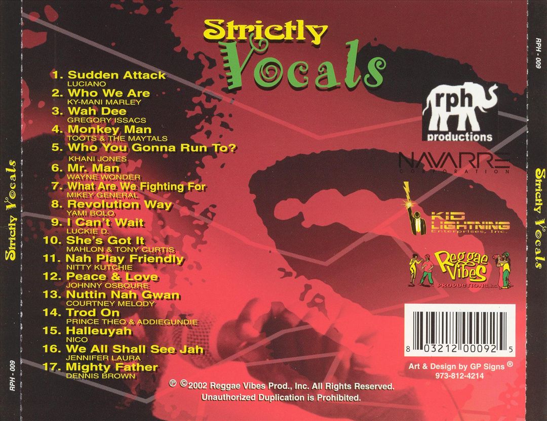 Strictly Vocals [2002] cover art