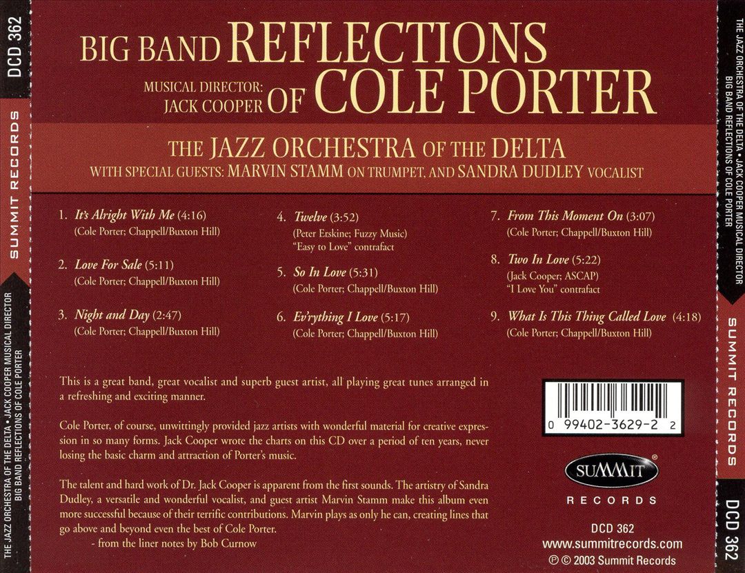 Big Band Reflections of Cole Porter cover art