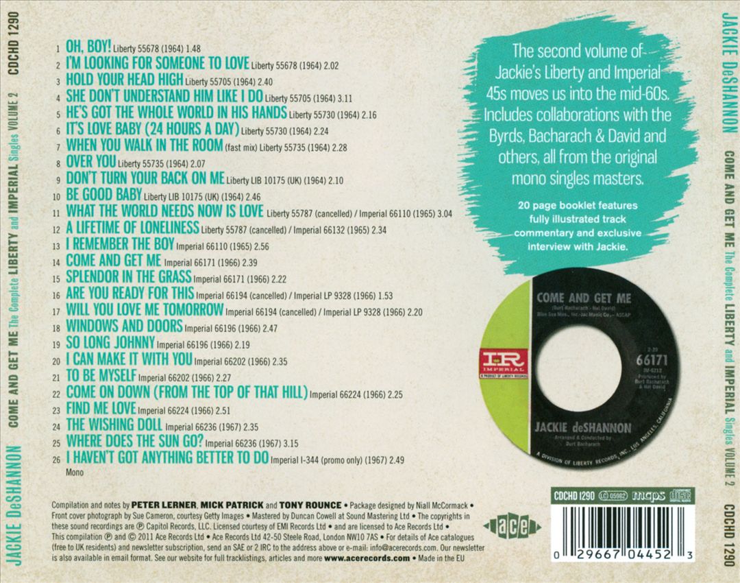 Come and Get Me: The Complete Liberty and Imperial Singles, Vol. 2 cover art