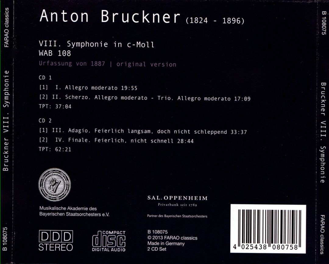 Bruckner: VIII. Symphonie 1887 Urfassung cover art