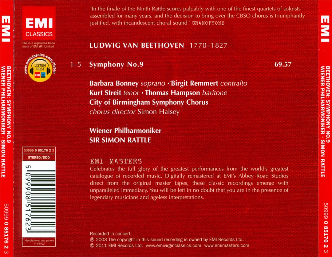 Beethoven: Symphony No. 9 'Choral' cover art