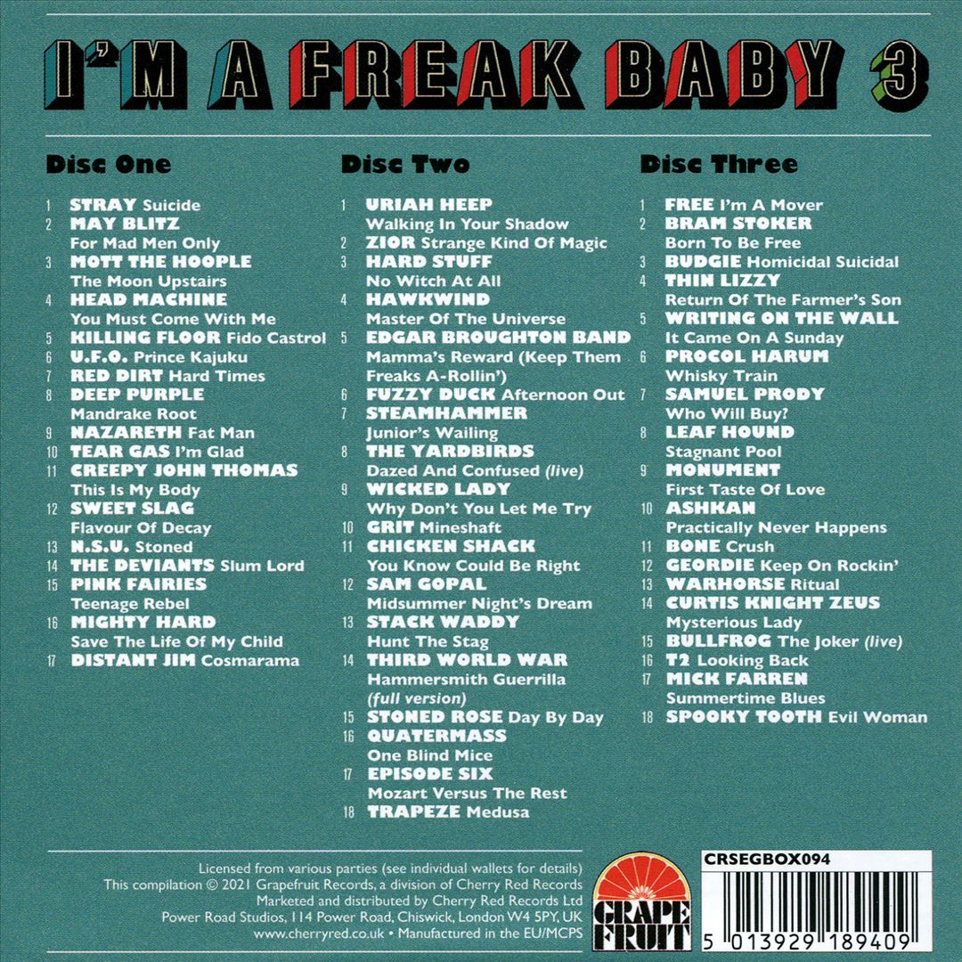 I'm a Freak Baby, Vol. 3: A Further Journey Through the British Heavy Psych & Hard Rock Underground Scene 1968-1973 cover art