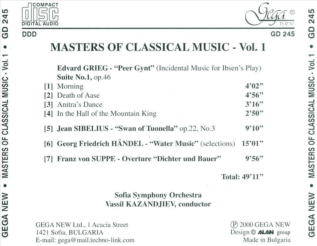 Masters of Classical Music, Vol. 1 cover art