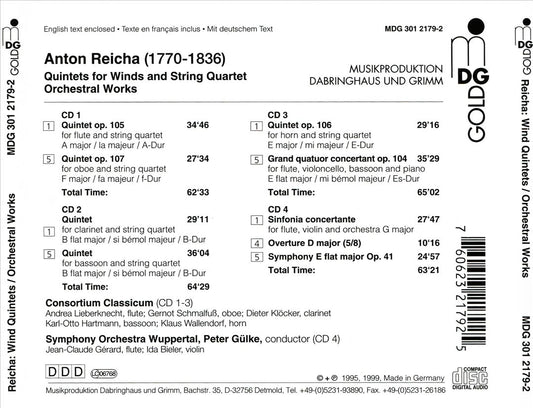Anton Reicha: Quintets for Winds and String Quartet cover art