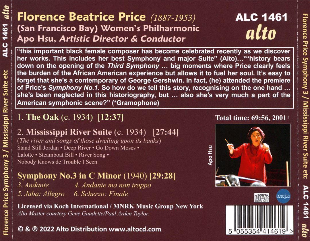 Florence Price: Mississippi River (Suite); The Oak; Symphony No. 3 cover art