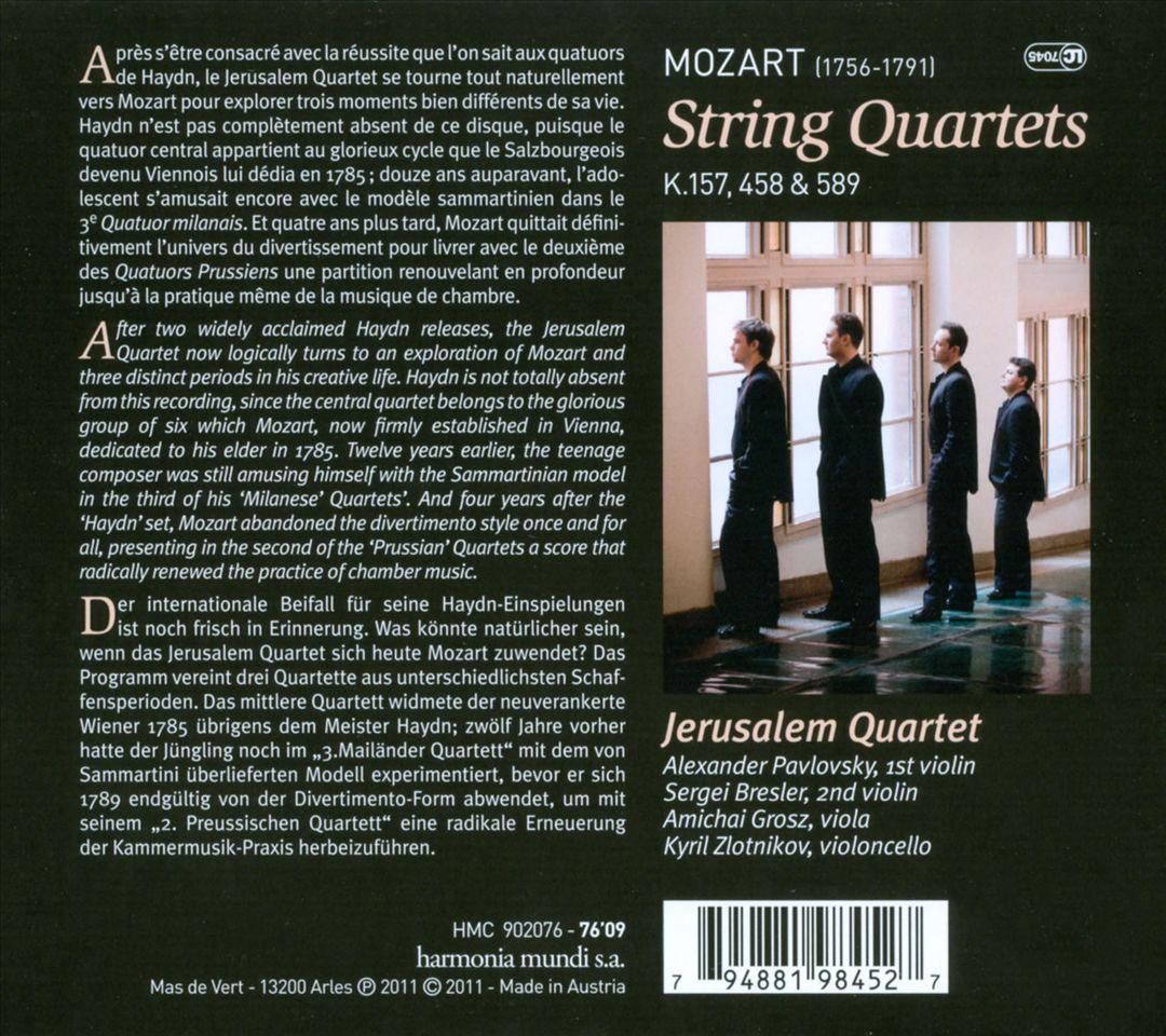 Mozart: String Quartets K. 157, 458 & 589 cover art
