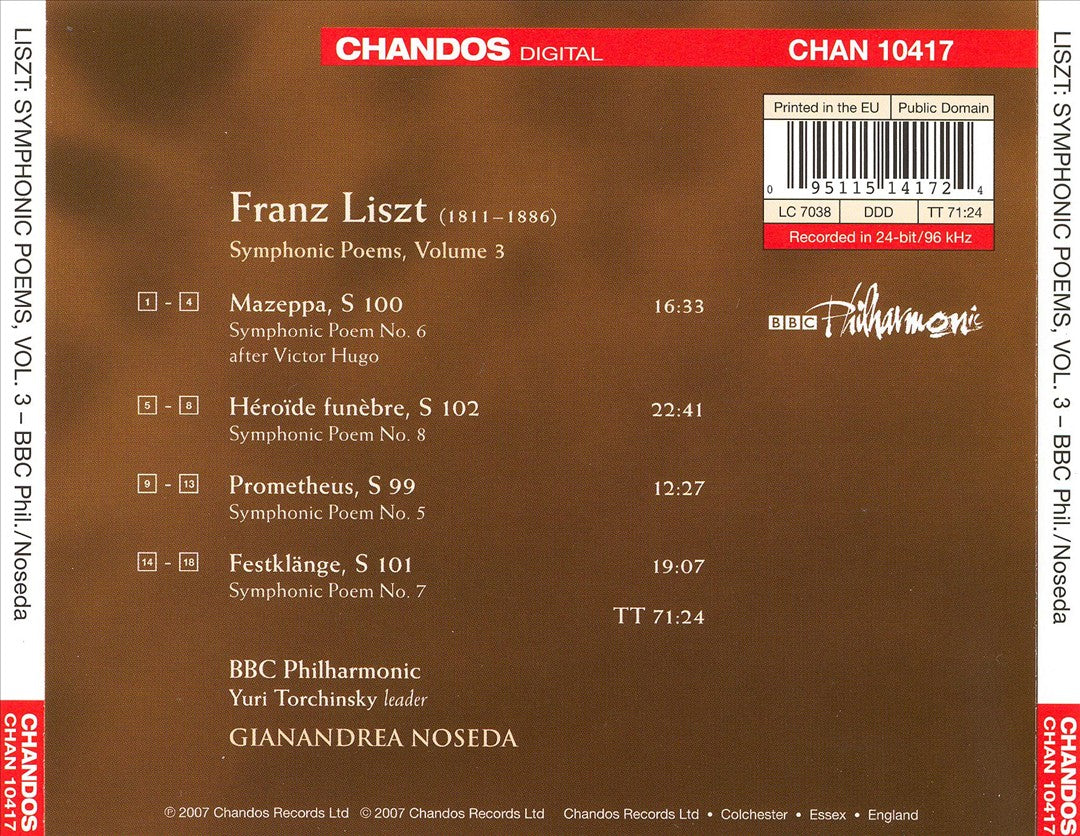 Liszt: Symphonic Poems, Vol. 3 cover art