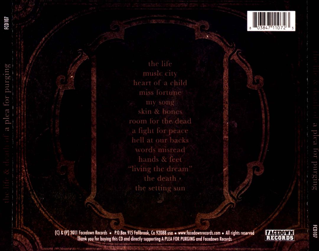 Life & Death of A Plea For Purging cover art