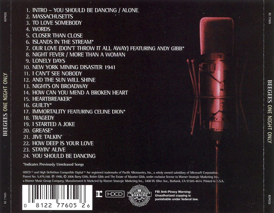 One Night Only cover art