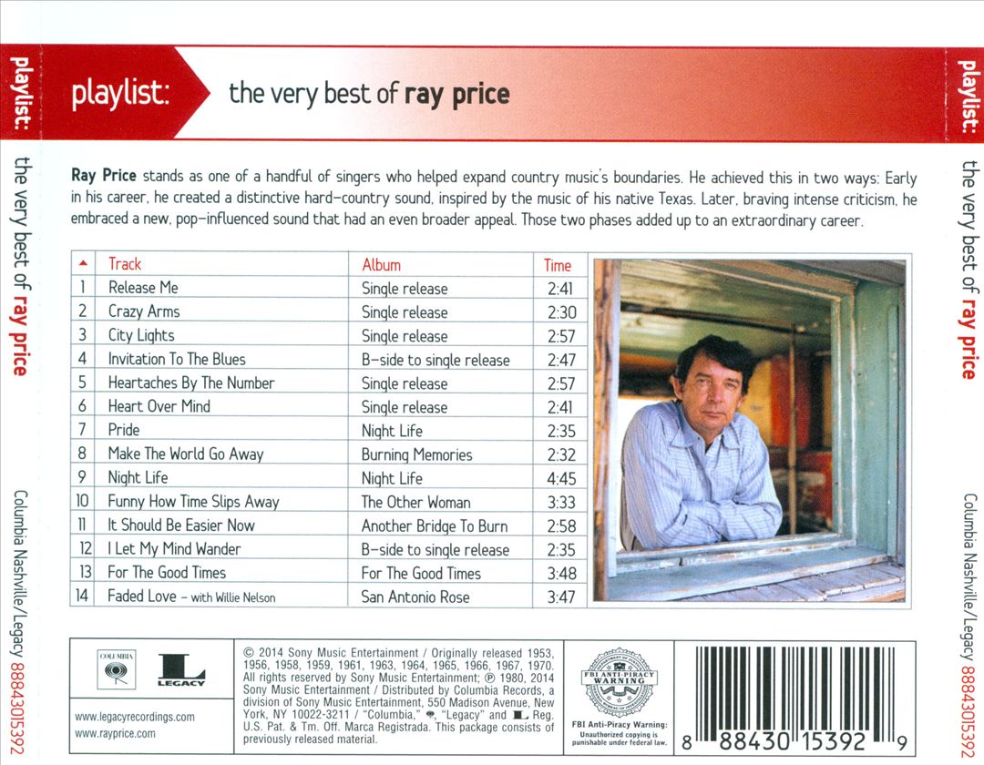 Playlist: The Very Best of Ray Price cover art