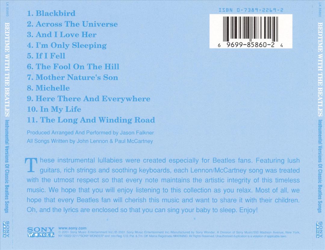 Bedtime with the Beatles: Instrumental Versions of Classic Beatles Songs cover art