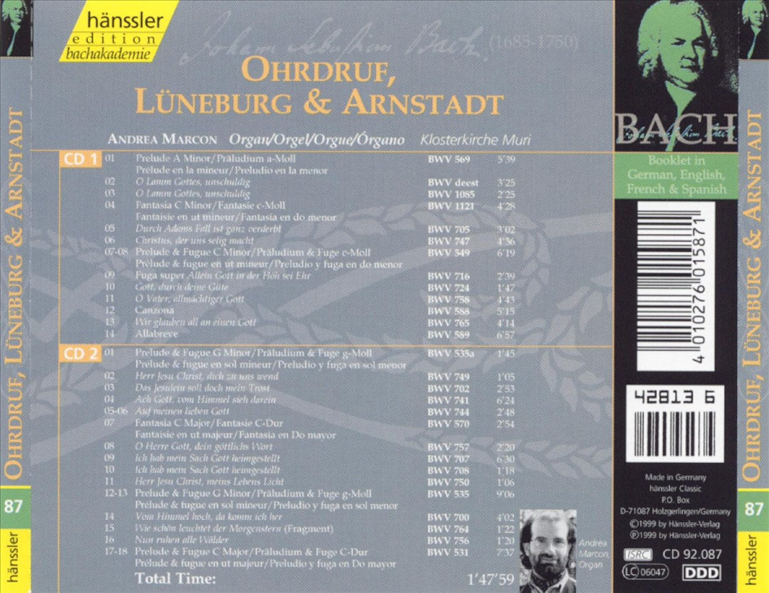 Bach: Organ Works (Ohrdruf, Lüneburg & Arnstadt) cover art