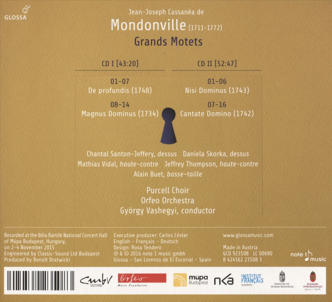 Mondonville: Grands Motets cover art
