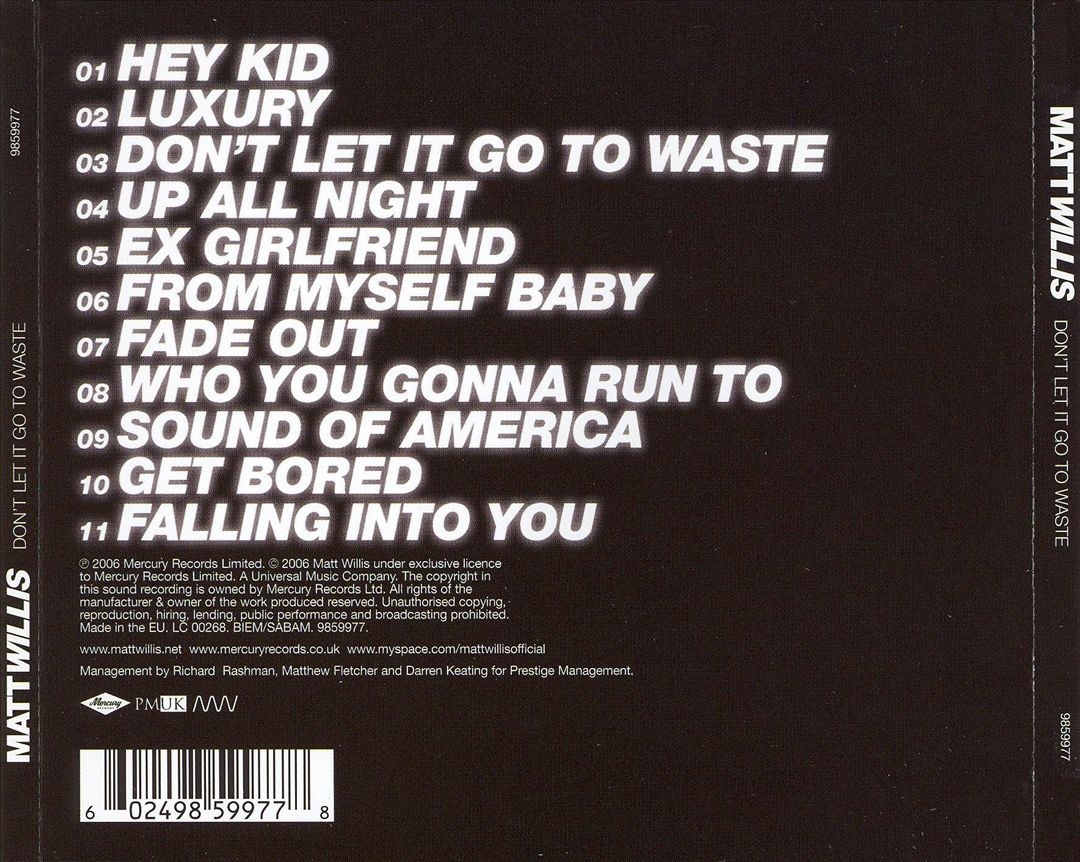Don't Let It Go to Waste [UK Version] cover art