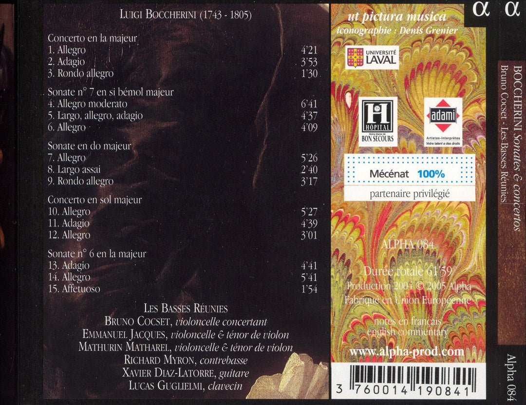 Luigi Boccherini: Sonates & concertos pour violoncello cover art