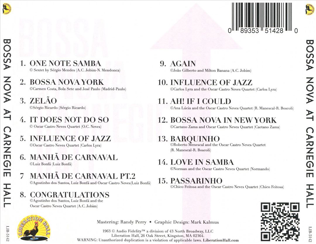 Bossa Nova at Carnegie Hall cover art