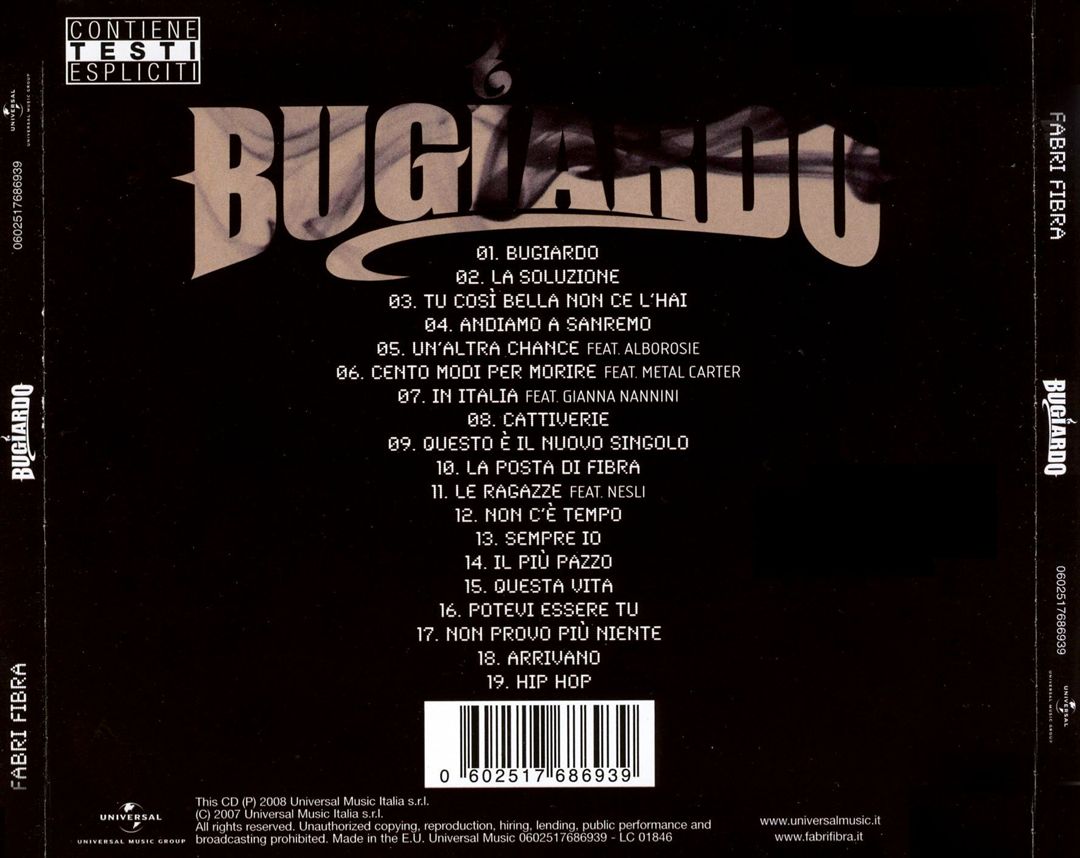 Bugiardo [Bonus Tracks] cover art