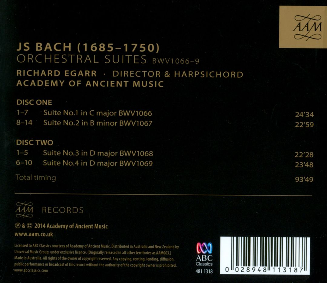 Bach: Orchestral Suites cover art