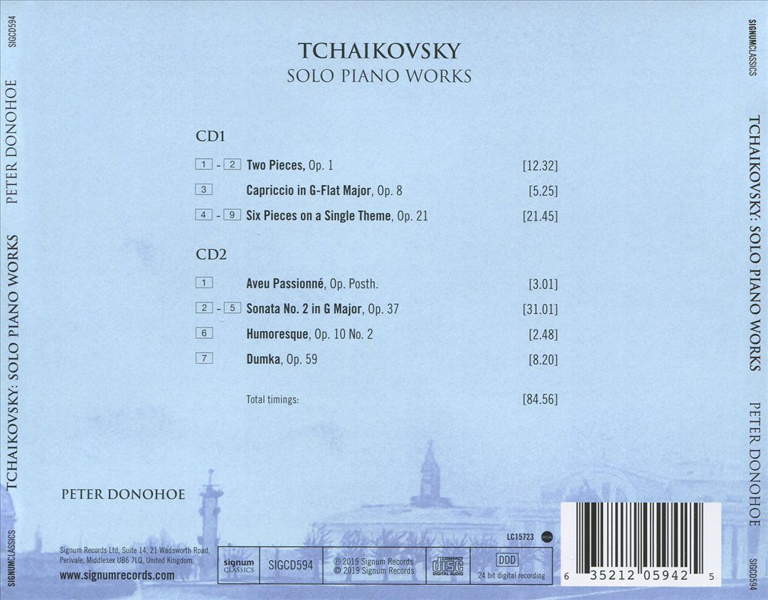 Tchaikovsky: Solo Piano Works cover art
