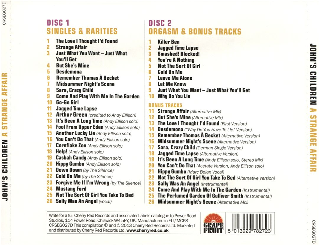 Strange Affair: Recordings 1965-1970 cover art
