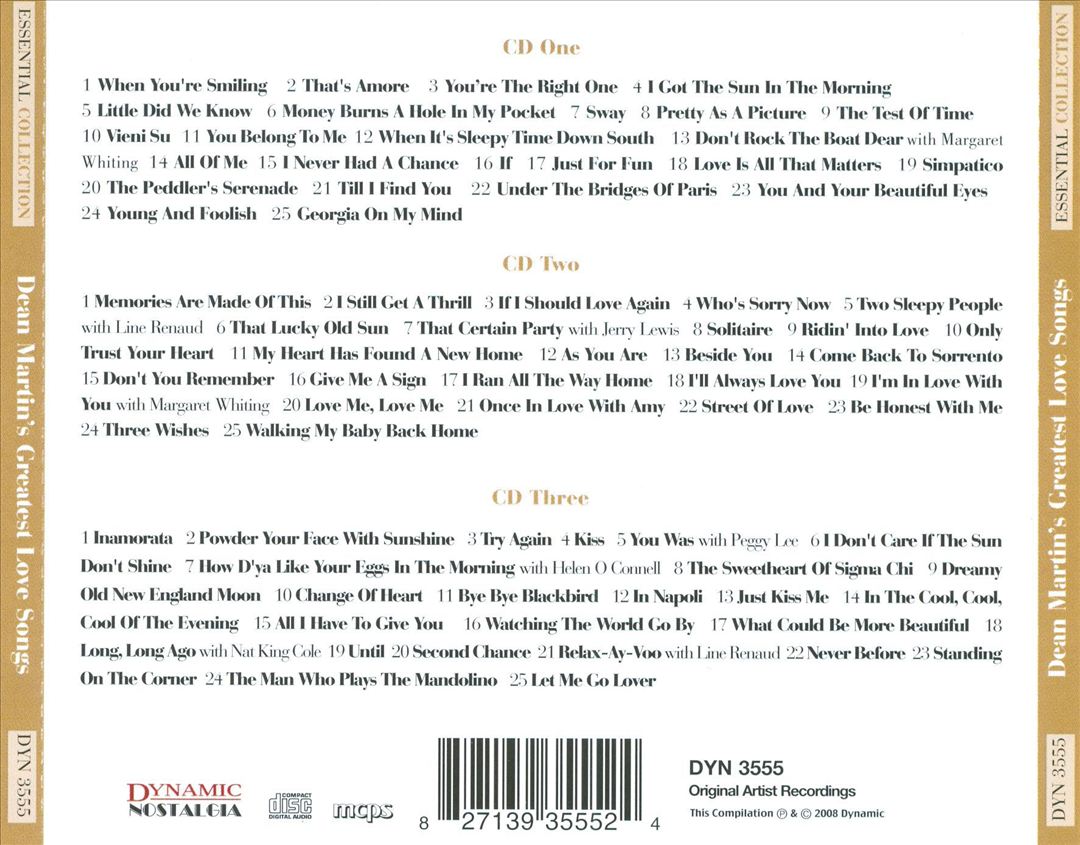 That's Amore: Dean Martin's Greatest Love Songs cover art