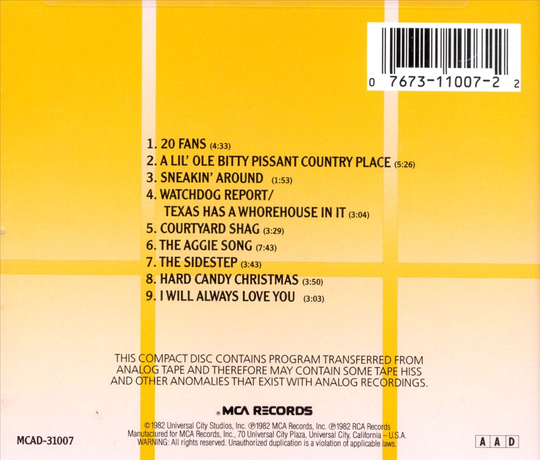 Best Little Whorehouse in Texas [Original Soundtrack] cover art